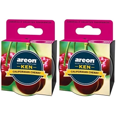 Image of Air Freshener 3 x Areon Ken Californian Cherry Car Fragrance Can Room
