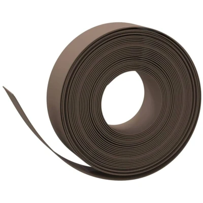 Image of vidaXL Garden Edgings 2 pcs Brown 10 m 15 cm Polyethylene