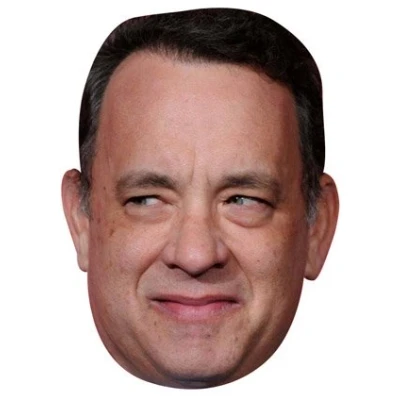 Image of FoxyPrinting Tom Hanks Celebrity Cardboard Party Face Mask Fancy Dress