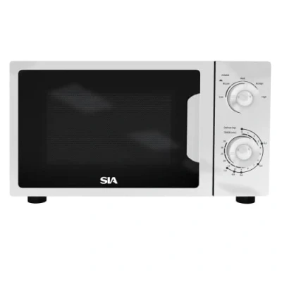 Image of SIA FAM21WH 20L White Microwave, Freestanding, Analogue Dials, 700W, 2 Years Parts and Labour Guarantee