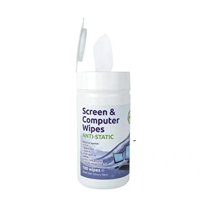 Image of EcoTech ETTEL100PK Computer Screen Wipe, White (Pack of 100)