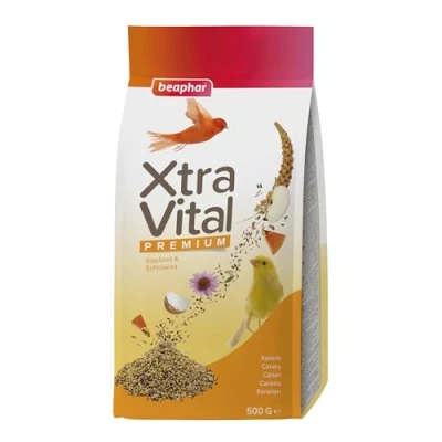 Image of Beaphar XtraVital Canary Bird Food Complete with Apple, Papaya, Echinacea, &amp; Egg Rich in Vitamins Minerals for Optimum Health 500g
