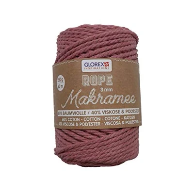 Image of Glorex 5 1007 06 Rope Macrame Twisted Mauve 63 m