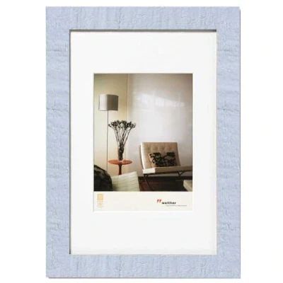 Image of walther Design Picture Frame Light Grey 10 x 15 cm with PassepArtout, Home Wooden HO015X