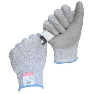 Image of 1 Pair of Whistling Dixie PPE Gloves Site PU Coated Cut Resistant Garden Work CE Certified PPE, EN388 Level 5 Protection Anti Slash Safety Gloves. Large