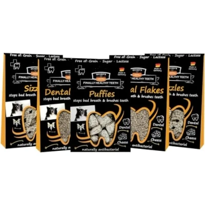 Image of QCHEFS Dental care box dogs: dog antibacterial teeth cleaning inflammation &amp; tartar away