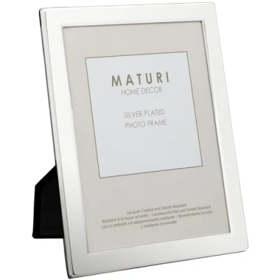 Image of Maturi Silver Plated Photo Frame Flat Edge Finish 4 x 6 inch (10 15cm)