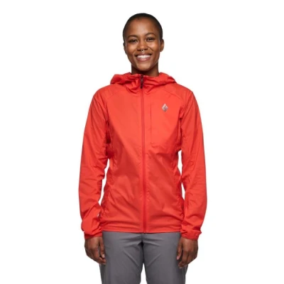 Image of Black Diamond Women&#039;s Alpine Start Hoody M Lightweight, Breathable Orange Running Jacket