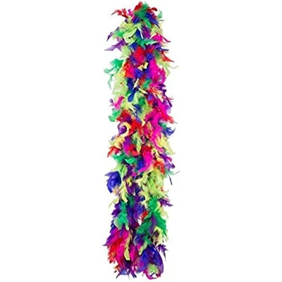 Image of Boland Feather Boa 50 g, Length Approx. 180 cm, 20s, Gatsby, Carnival, Halloween, Fancy Dress, Theme Party, Costume, Theatre