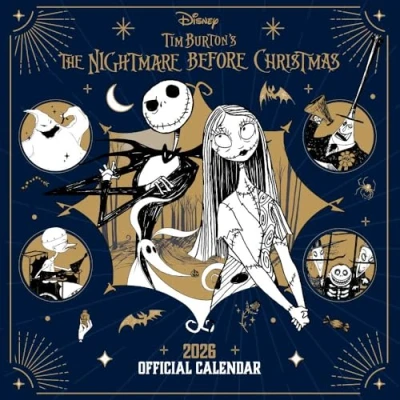 Image of 2026 CALENDAR THE NIGHTMARE BEFORE CHRISTMAS MONTH TO VIEW SQUARE WALL OFFICIAL PRODUCT