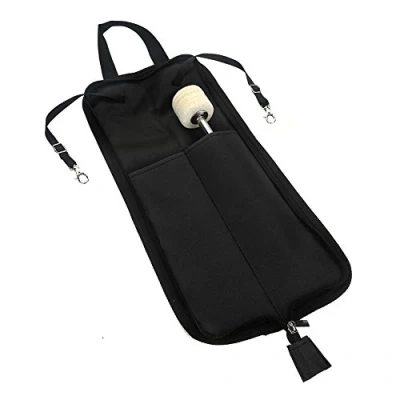 Image of Drum Stick Bag, Storage Hanging Bag Drumstick Portable Handbag with Handle(Black)