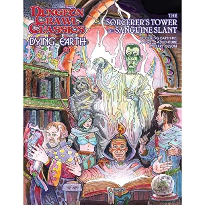 Image of Dungeon Crawl Classics DCC Dying Earth #2: The Sorcerer&#039;s Tower of Sanguine Slant Softcover RPG, Level 2 Adventure,