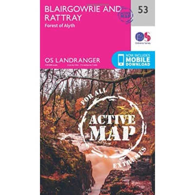 Image of Landranger Active 53 Blairgowrie &amp; Forest of Alyth Map With Digital Version