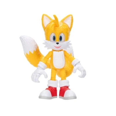 Image of Sonic The Hedgehog 3 Movie Tails Collector Toy Figure by Jakks Pacific, Stands 5 / 13 cm Tall, Highly Articulated for Boys/Girls, Officially Licensed Movie, Suggested Ages 3+