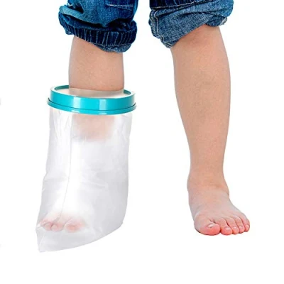 Image of DOACT Kids Leg Cast Cover for Shower Bath, Waterproof Protector Foot, Keep Bandage Dry, Watertight Bag Wound Foot Ankle Orthopedic Boot, 31cm