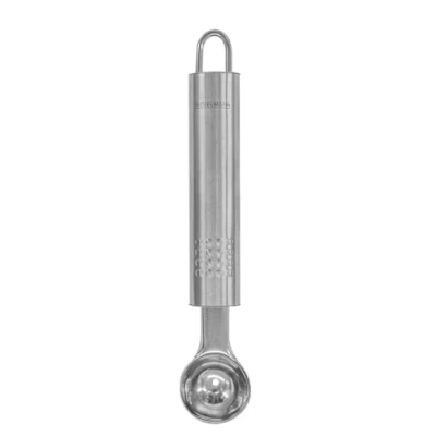 Image of Fackelmann OPAL Melon Baller, Food &amp; Fruit Scoop, Grapefruit Potato Cutting Scoop Head, Stainless Steel, 16.5x2.3x1.5cm, Silver