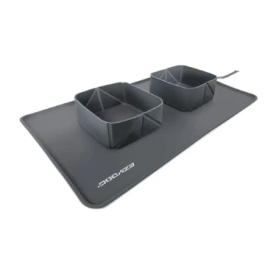 Image of EzyDog Roll A Bowl Portable Dog Pet Feeder, Soft Silicone, Lightweight, Travel Friendly