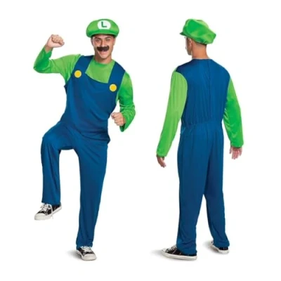 Image of Disguise Luigi Classic Costumes, Green, X Large