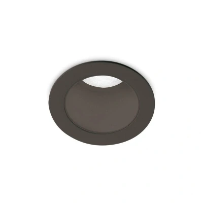 Image of Ideal Lux Lighting Quark 2.8cm LED Recessed Downlight Black 3000K