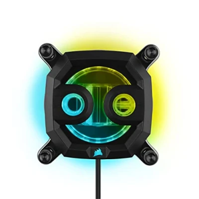 Image of Corsair Hydro X Series XC7 RGB PRO CPU Water Block for Intel LGA 1700, 1200, 115X and AMD Socket AM4 (Copper Cold Plate, 110 MicroCooling Fins, 5V ARGB Motherboard Adapter Cable Included) Black