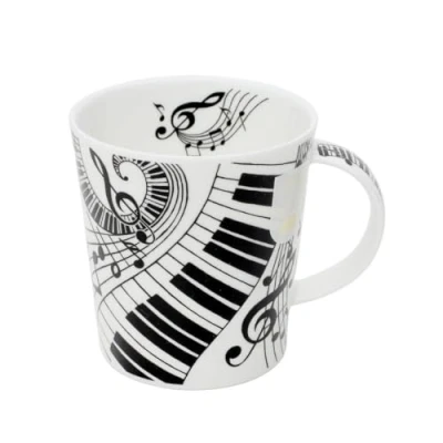Image of Dunoon Lomond Fine Bone China Mug Design Ivory