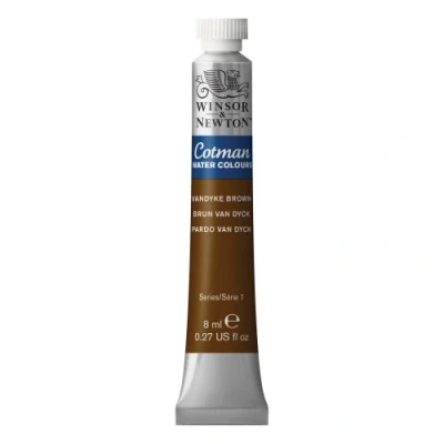 Image of Winsor &amp; Newton Cotman 8ml Water Colour Tube Vandyke Brown