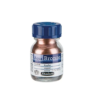 Image of Schmincke Aqua Bronze, copper, 20 ml, 15 814 032, shiny metallic effects on gouache and watercolour paintings, paper, cardboard, painting board, canvas