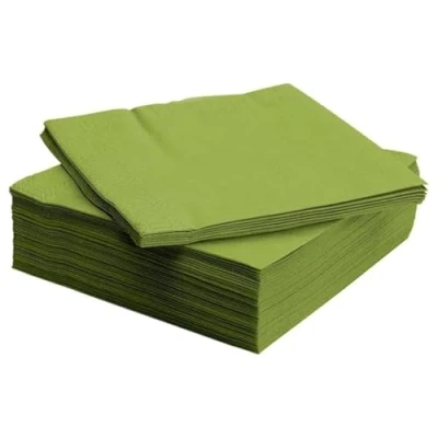 Image of Ikea 0735343227301 Fantastisk Paper Napkin, Medium Green, 20 x 5 cm Pack of 50