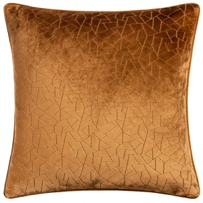 Image of Hoem Höem Malans Cut Velvet Piped Cushion Cover Bronze One Size