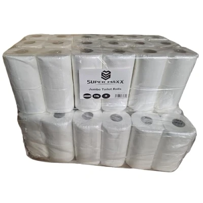 Image of Jumbo Toilet Roll 2 Ply Quilted Tissue Paper Pure Soft (Pack in 4&#039;s) not Recycled (72 Roll)