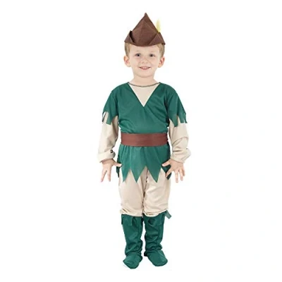 Image of Bristol Novelty CC034 Robin Hood Toddler Costume, Green, X Small