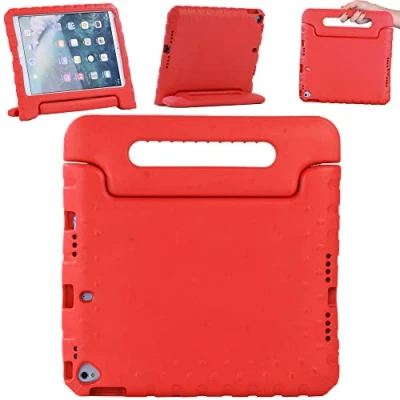 Image of FINDING Case for New iPad 10.2 Inch 2021/2020/2019 (9th/8th/7th Gen), Shockproof Lightweight Convertible Handle Stand Protective Kids Pro 10.5&quot; 2017, Air 3 10.5 2019 (red)