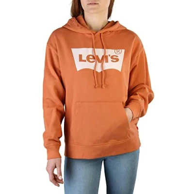 Image of Levi&#039;s Women&#039;s Graphic Standard Hoodie Batwing Autumn Leaf (Orange) S