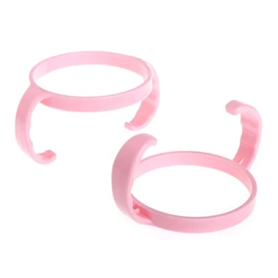 Image of PHILSP Bottle Handle 2 Pieces Baby Feeding Trainer Easy Grip Plastic Handles Holder for Comotomo Pink