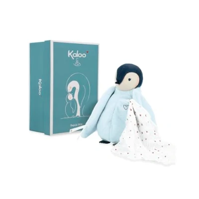 Image of Kaloo Complices Kiss Plush Blue Includes a Cotton Muslin Hanky Stuffed Animal for Ages 0 Months +, K212002