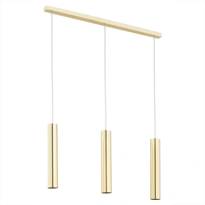 Image of Gomera Bar Pendant Ceiling 3 Light Brass Steel