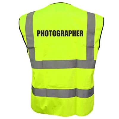 Image of Yellow Hi Vis Vest PHOTOGRAPHER Waistcoat Safety XXX Large