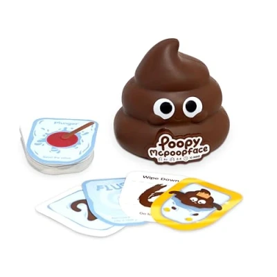 Image of Bubblegum Stuff Poopy McPoopface Flush Your Poop Before The Rest Of Group A Hilarious Game For Kids Who Love Toilet Humor Family Friendly Card x48 Cards