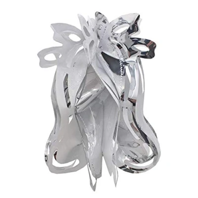 Image of Davies Silver/White Christmas 2 Tone Foil Ceiling Decorations 30cm Bell