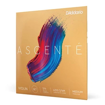 Image of D&#039;Addario Ascente Violin Strings with Ball Ends, Synthetic Core A310 3/4M Full Set 3/4 Scale Medium Tension