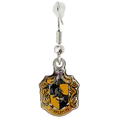 Image of The Carat Shop Official Harry Potter Hufflepuff Crest Earrings WE0024