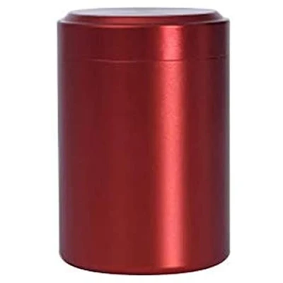 Image of ausuky Airtight Smell Proof Container New Aluminum Herb Stash Jar Tank (Red)