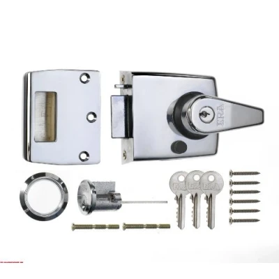 Image of ERA 183 37 1 40mm High Security Nightlatch with Polished Chrome Body, Silver