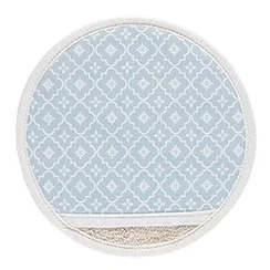 Image of Crisp &amp; Dene Pot Grab 22cm Blue Tile 100% Cotton Pack of 2