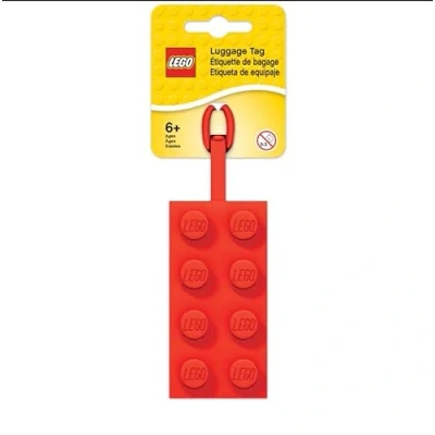 Image of Lego Silicone 2x4 Luggage Tag (Orange)