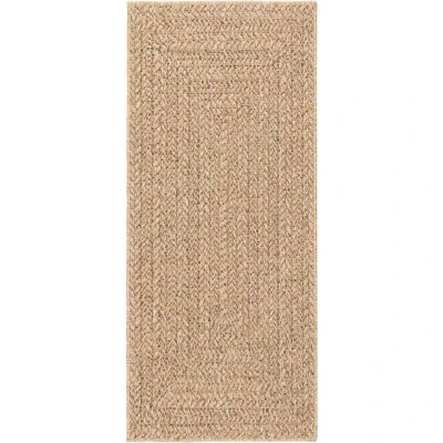 Image of vidaXL Rug ZIZUR Beige 80x200 cm Jute Look Indoor and Outdoor