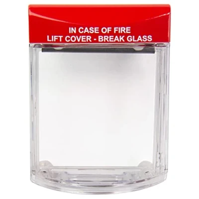 Image of Call Point Stopper, STI 6931 Safety Technology International, Protector, Surface Mount, Polycarbonate Fire Alarm Break Glass Cover, Red Model