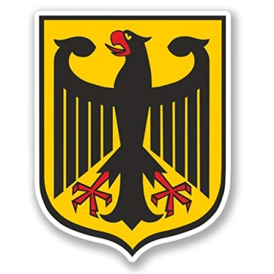 Image of 2 x 15cm/150mm Coat of Arms German Eagle Vinyl Sticker Decal Laptop Travel Luggage Car Bike Sign Fun #4147