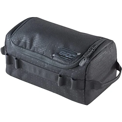 Image of EVOC Wash Bag, Bag for Everyday Travel (Organiser compartments with Individual partitioning, Removable Pocket Mirror, Integrated Hook Hanging), Colour: Black