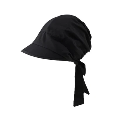 Image of Itkcozcg Fashion Hats, Sunproof Baseball Hat with Self Tie Turban Hot Day for Travel Adult Outdoor Adjustable Visors Fishing Hiking Sun Black